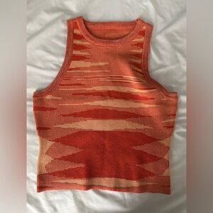 Orange Knit Tank Top